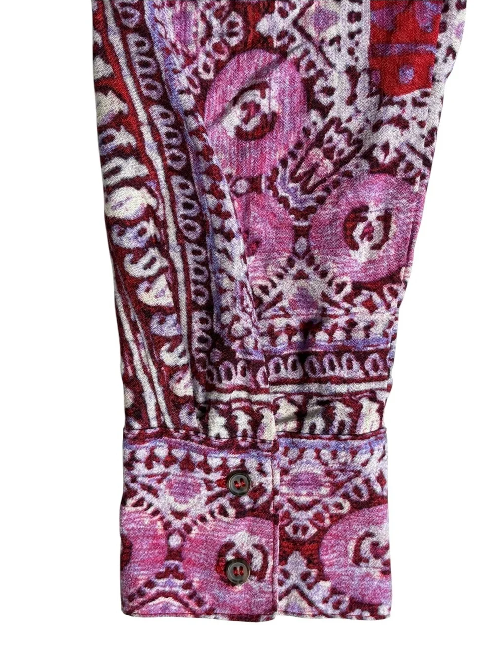 Free People Wild & Free Paisley V-Neck Crop Top M